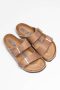 כפכפי בירקנשטוק לגברים Birkenstock Arizona Soft Footbed - חום בוץ