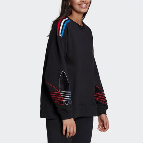 Adidas Tricolor Trefoil Velvet Sweatshirt