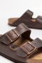 כפכפי בירקנשטוק לגברים Birkenstock Arizona Soft Footbed - חום