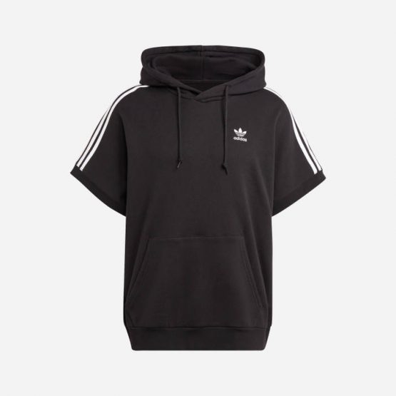 סווטשירט אדידס לגברים Adidas Short Sleeve Hoodie - שחור