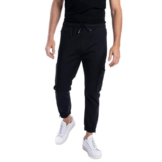 מכנסיים ארוכים ריפליי לגברים REPLAY Zipper Pocket - שחור