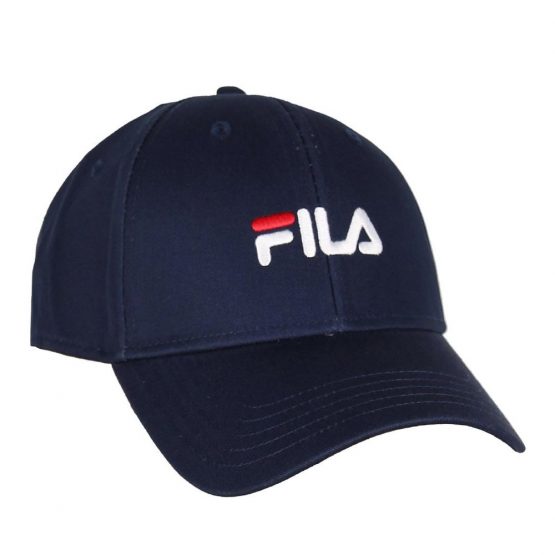כובע פילה לגברים Fila 6-panel Linear Logo - כחול