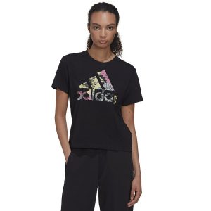 חולצת טי שירט אדידס לנשים Adidas Allover Print Reg Tee - שחור