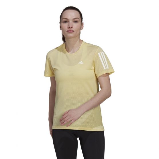 חולצת טי שירט אדידס לנשים Adidas Own The Run Cooler Tee - צהוב בהיר
