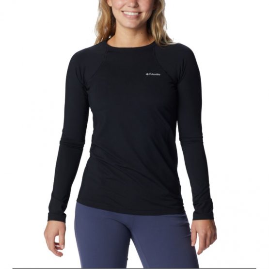 חולצת טי שירט ארוכות קולומביה לנשים Columbia Midweight Stretch - שחור