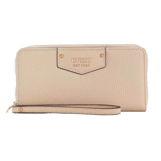 ארנק גס לנשים Guess Eco Brenton Slg Large Zip Around - בז'