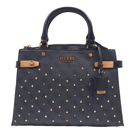 תיק גס לנשים Guess Zadie Logo Girlfriend - שחור