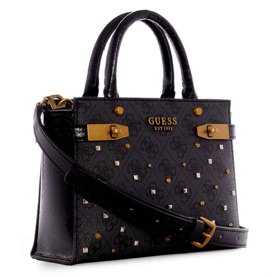תיק גס לנשים Guess Zadie Logo Mini - שחור