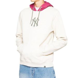 סווטשירט ניו ארה לגברים New Era Mlb Ny Top Cut 47 Burnside Pul - לבן