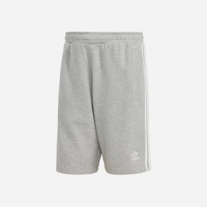 מכנס ברמודה אדידס לגברים Adidas Originals 3-Strip Short - אפור בהיר