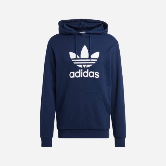 סווטשירט אדידס לגברים Adidas Originals Adicolor Classics Trefoil Hoodie - כחול נייבי