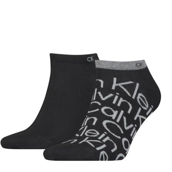 גרב קלווין קליין לגברים Calvin Klein Ck Sneaker 2 Pcs - שחור