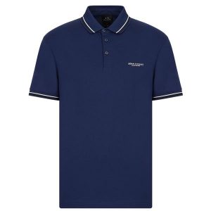 חולצת פולו ארמאני לגברים EA7 Emporio Armani polo shirt with short sleeves - כחול