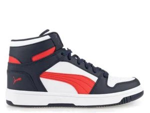 נעלי סניקרס פומה לגברים PUMA Rebound Layup - לבן  כחול  אדום