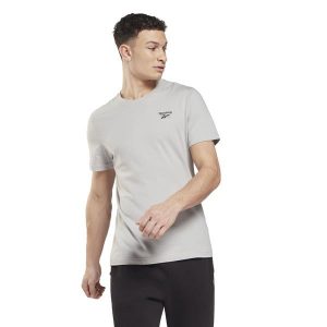 חולצת טי שירט ריבוק לגברים Reebok Ri Left Chest - אפור בהיר