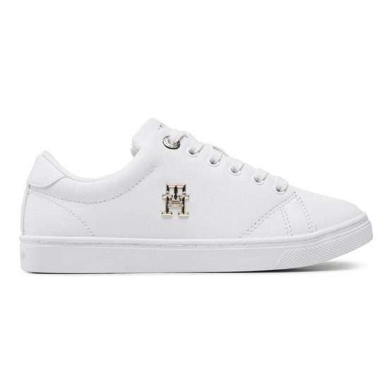 נעלי סניקרס טומי הילפיגר לנשים Tommy Hilfiger Essential Monogram Logo - לבן