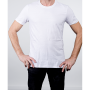 גופיה קצרה DELTA לגברים DELTA pack of 2 shirts CLASSIC FIT - לבן