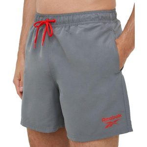 בגד ים ריבוק לגברים Reebok Swim Short Yale - אפור/אדום