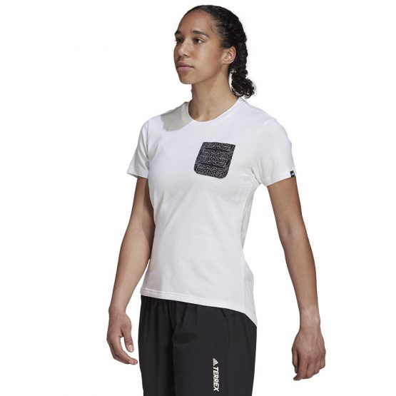 חולצת טי שירט אדידס לנשים Adidas Tx Pocket Tee - לבן