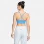 טופ וחולצת קרופ נייק לנשים Nike Swoosh Luxe - כחול