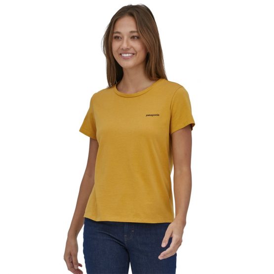 חולצת טי שירט פטגוניה לנשים Patagonia Mission Organic Tshirt - צהוב