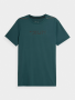 חולצת אימון פור אף לגברים 4F T-SHIRT WITH LOGO - ירוק בקבוק