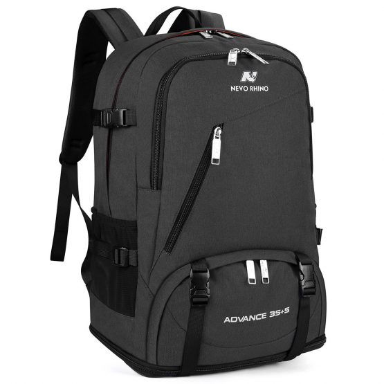 תיק כאמל מאונטיין לגברים Camel Mountain Expandable Backpack 40L The Pioneer Pro  - שחור