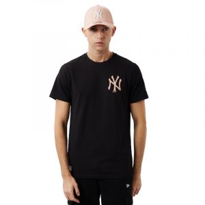 חולצת טי שירט ניו ארה לגברים New Era Era Mlb New York Yankees Tee - שחור/ורוד