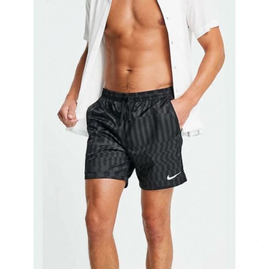 מכנס ברמודה נייק לגברים Nike Zig Zag Logo Printed Woven Shorts - שחור