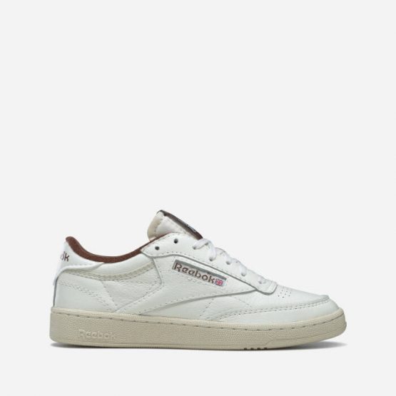 נעלי סניקרס ריבוק לגברים Reebok Club C 85 Vintage - לבן/חום בהיר