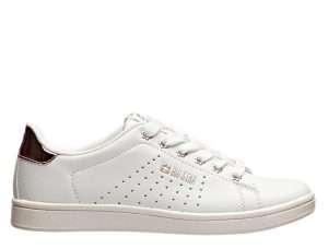 נעלי סניקרס ביג סטאר לנשים Big Star Leather Sneakers - לבן