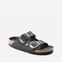 כפכפי בירקנשטוק לנשים Birkenstock Arizona Big Buckle - שחור/כסף