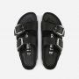 כפכפי בירקנשטוק לנשים Birkenstock Arizona Big Buckle - שחור/כסף