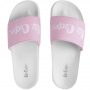 כפכפי Lee cooper לנשים Lee cooper Slippers with logo - לבן/ורוד