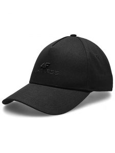 כובע פור אף לגברים 4F HAT WITH LOGO - שחור מלא