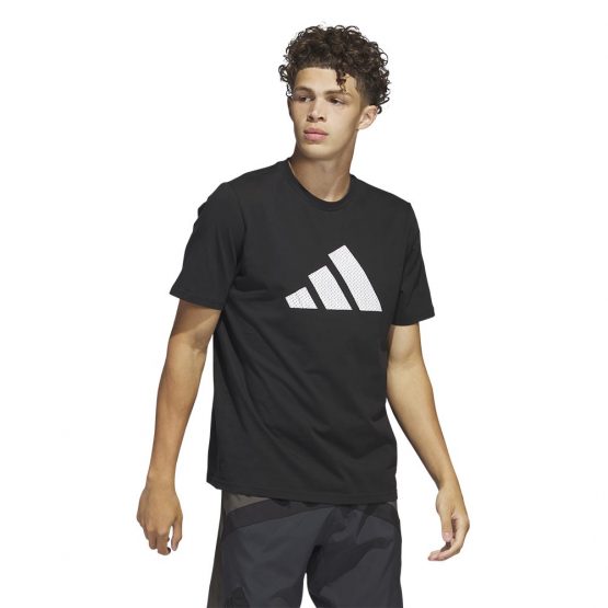 חולצת אימון אדידס לגברים Adidas Basketball Graphic Tee - שחור