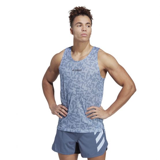 גופיה קצרה אדידס לגברים Adidas Terrex Parley Agravic Tank - כחול
