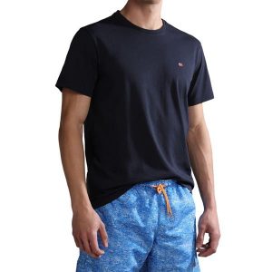 חולצת טי שירט נפפירי לגברים Napapijri Salis Ss Sum - שחור