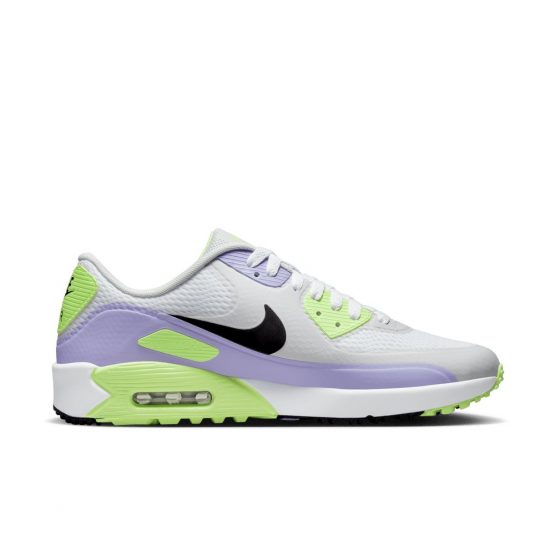 נעלי סניקרס נייק לגברים Nike Air Max 90 golf - לבן/צבעוני