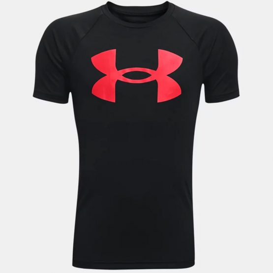 חולצת טי שירט אנדר ארמור לגברים Under Armour Ua Y Tech Big Logo - שחור/אדום