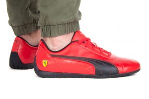 נעלי סניקרס פומה לגברים PUMA Ferrari Neo - אדום שחור