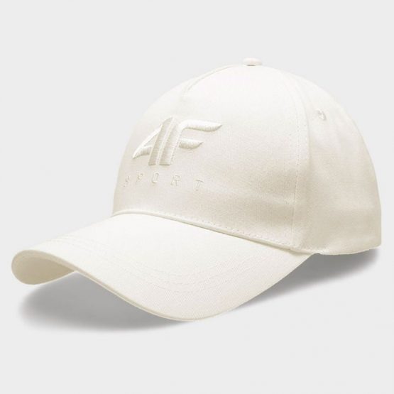 כובע פור אף לגברים 4F HAT WITH LOGO - לבן