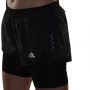 מכנס ספורט אדידס לנשים Adidas Run Fast Two-In-One Shorts - שחור