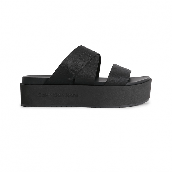 כפכפי קלווין קליין לנשים Calvin Klein Flatform  Webbing - שחור