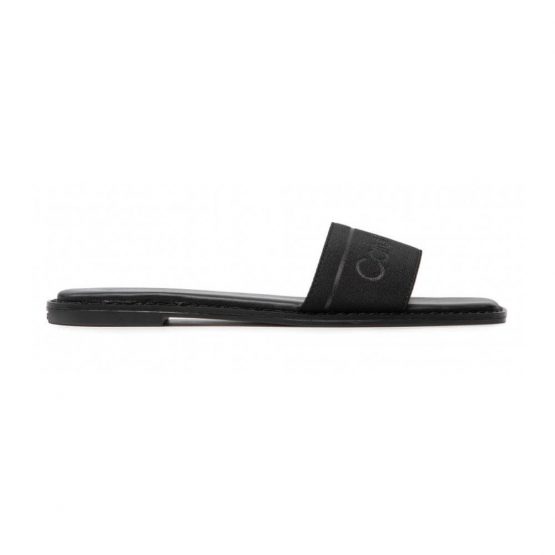כפכפי קלווין קליין לנשים Calvin Klein Squared Flat Slide - שחור