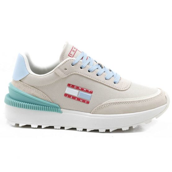 נעלי סניקרס טומי הילפיגר לנשים Tommy Hilfiger Runner Tech Trainers - אפור