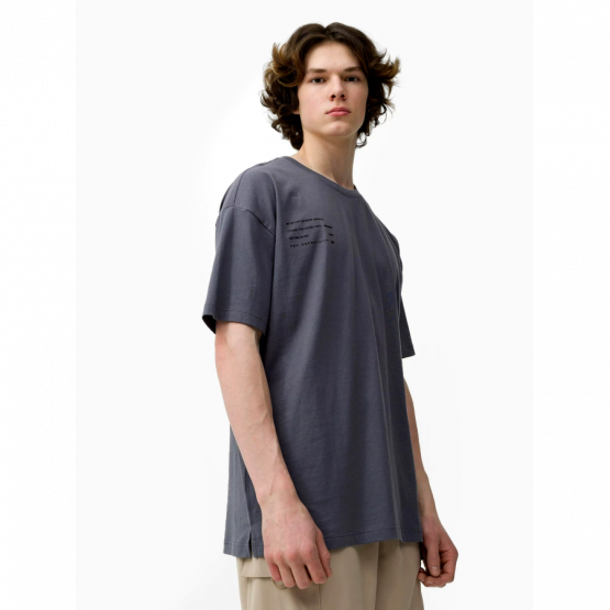 חולצת טי שירט פור אף לגברים 4F Classic TEE - אפור כהה