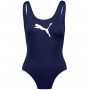 בגד ים פומה לנשים PUMA Swimsuit with logo - כחול נייבי