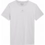 חולצת טי שירט פור אף לגברים 4F TEE WITH LOGO - אפור בהיר