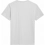 חולצת טי שירט פור אף לגברים 4F TEE WITH LOGO - אפור בהיר